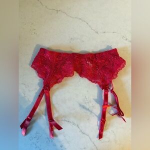 Victoria's Secret Red Lace Garter Belt